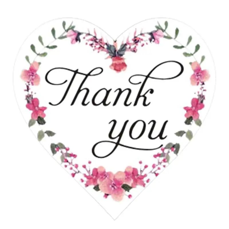 500pcs Floral Thank You Stickers Heart Shaped Seal for Small Shop Wedding Baking R7RC
500pcs Floral Thank You Stickers Heart Shaped Seal for Small Shop Wedding Baking R7RC
