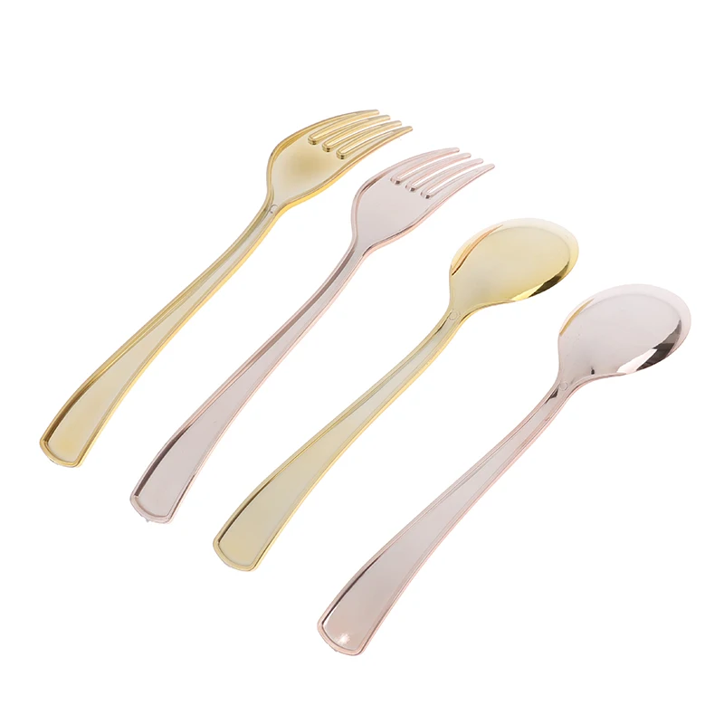 16Pcs Rose Gold Plastic Tableware Dessert Knives Forks Spoon Wedding Table Decor Birthday Baby Shower Party Supplies
16Pcs Rose Gold Plastic Tableware Dessert Knives Forks Spoon Wedding Table Decor Birthday Baby Shower Party Supplies