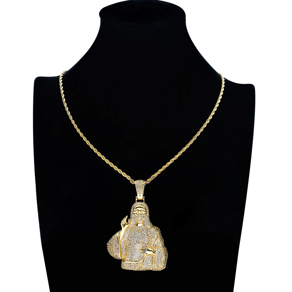 TOPHIPHOP New Big Jesus Necklace & Pendant With Tennis Chain Gold Silver Color Iced Out Cubic Zircon Men's Hip Hop Jewelry Gift
TOPHIPHOP New Big Jesus Necklace & Pendant With Tennis Chain Gold Silver Color Iced Out Cubic Zircon Men's Hip Hop Jewelry Gift