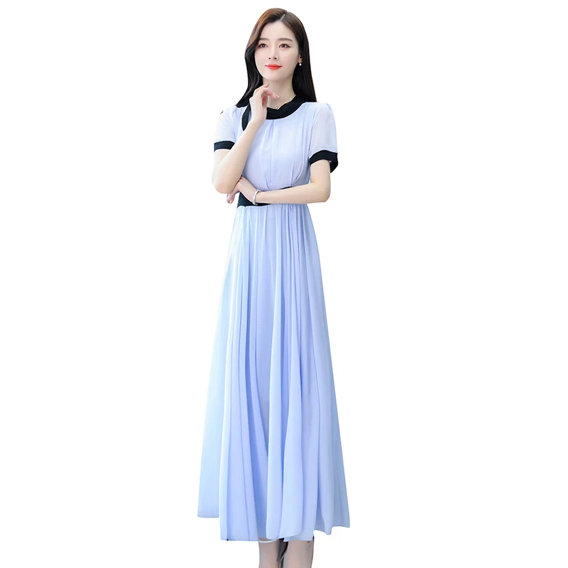 Summer New Chiffon White Long Ladies Dress 2021 Short-sleeved Lace-up Collar Beach Skirt Temperament Chic Party Dresses Vestidos
Summer New Chiffon White Long Ladies Dress 2021 Short-sleeved Lace-up Collar Beach Skirt Temperament Chic Party Dresses Vestidos