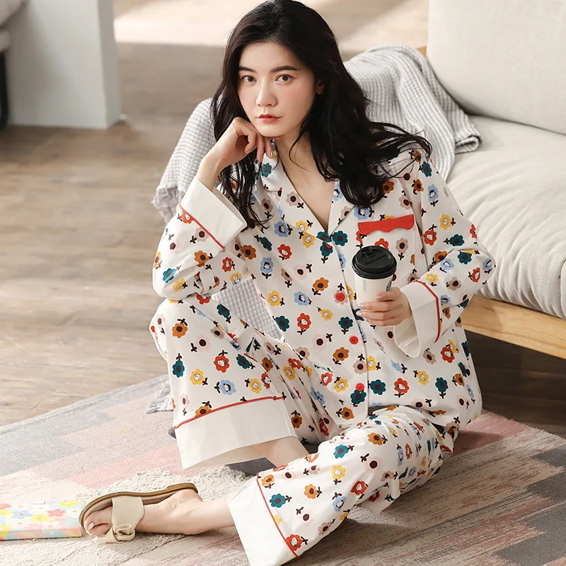 Cute Pajamas Sets Print Flowers Nightgown Female Sleep Set Pijamas Suits Cotton Sleepwear 2PCS Homewear Soft Intimate Lingerie
Cute Pajamas Sets Print Flowers Nightgown Female Sleep Set Pijamas Suits Cotton Sleepwear 2PCS Homewear Soft Intimate Lingerie
