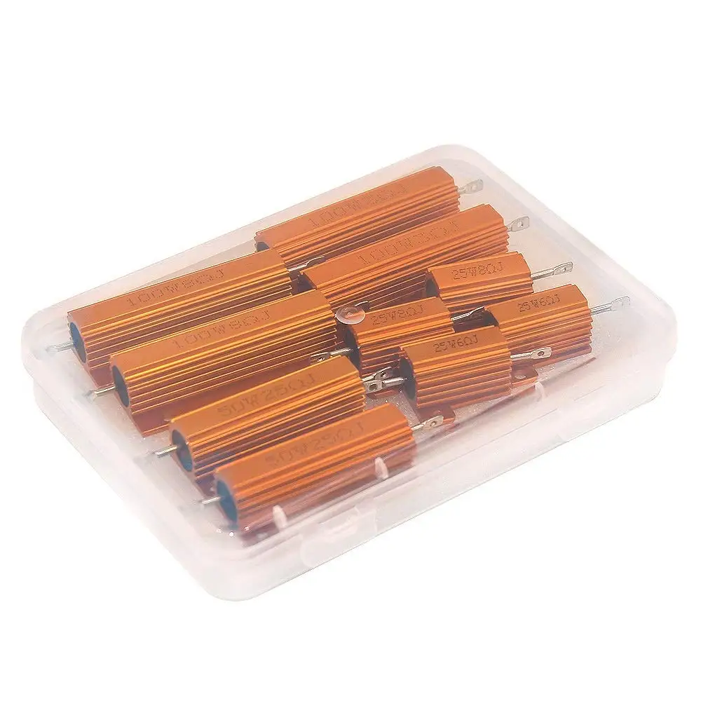 10pcs/lot 25W 50W 100W Car Load Resistor LED Reverse Brake Turn Signal Light Wirewound resistance kit for 7443 7440 WY21W W21W
10pcs/lot 25W 50W 100W Car Load Resistor LED Reverse Brake Turn Signal Light Wirewound resistance kit for 7443 7440 WY21W W21W