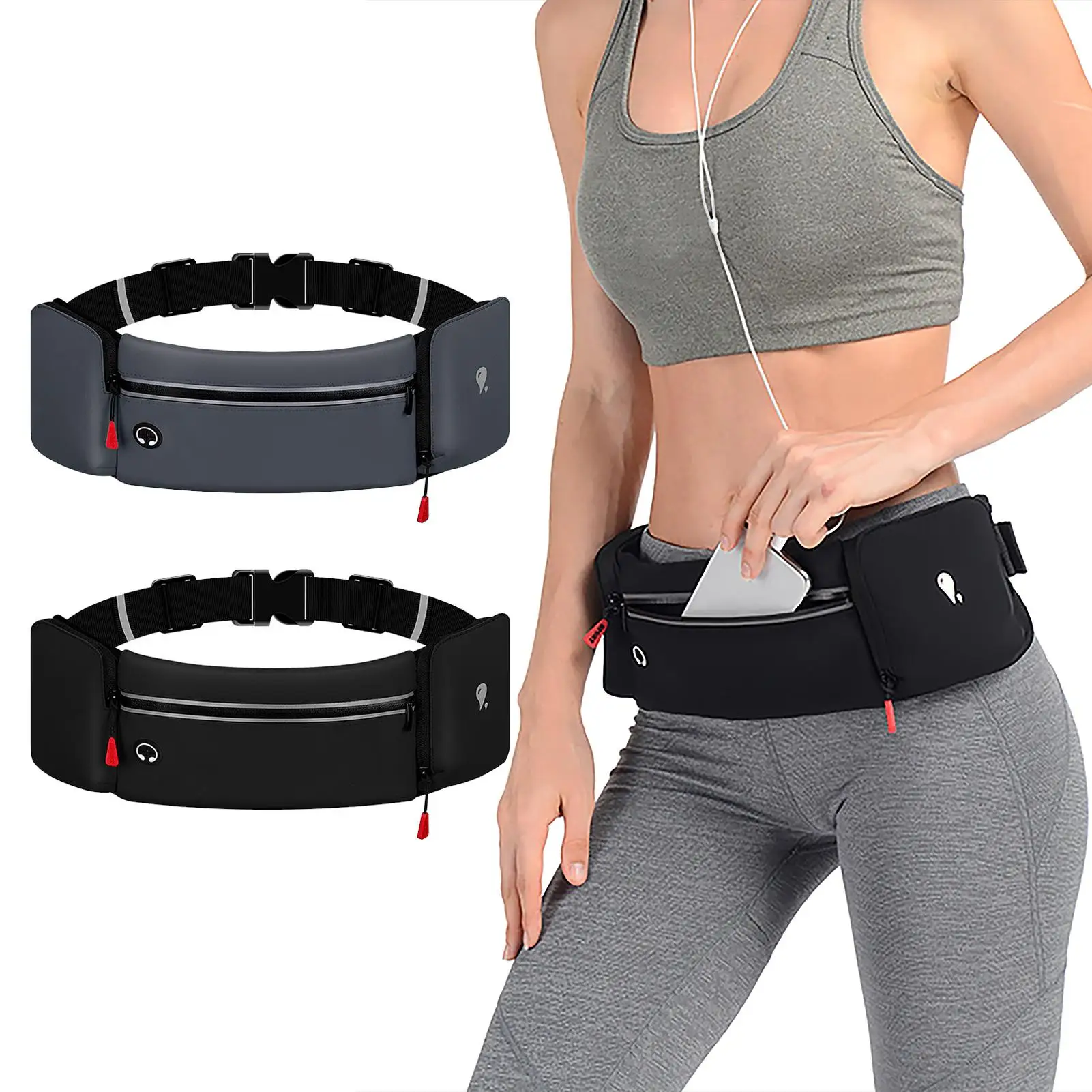 Running Belt Bag No Bounce Large Pocket Water Resistant Waist Pack with Foldable Water Bottle Holder
Running Belt Bag No Bounce Large Pocket Water Resistant Waist Pack with Foldable Water Bottle Holder