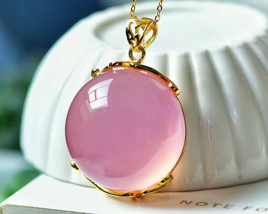 Genuine Natural Pink Rose Quartz Star Light Round Pendant 28*16.7mm Necklace Mozambique Women Men Heart Love Jewelry AAAAA
Genuine Natural Pink Rose Quartz Star Light Round Pendant 28*16.7mm Necklace Mozambique Women Men Heart Love Jewelry AAAAA