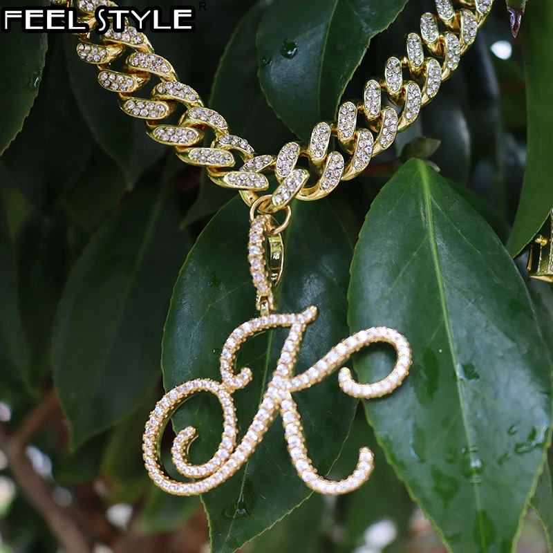 A-Z Cursive Letters CZ Custom Letters with Ice Out Cuban Chain Necklaces & Pendant Bling Cubic Zirconia For Men Women Jewelry
A-Z Cursive Letters CZ Custom Letters with Ice Out Cuban Chain Necklaces & Pendant Bling Cubic Zirconia For Men Women Jewelry