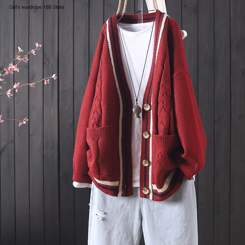 New products in autumn and winter" loose casual button hemp pattern large pocket T-shirt for women's sweater
New products in autumn and winter" loose casual button hemp pattern large pocket T-shirt for women's sweater