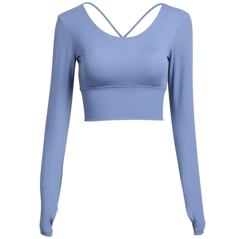 2021quick-drying yoga clothes autumn running sports beautiful back tight fitness jacket female long sleeve with chest pad
2021quick-drying yoga clothes autumn running sports beautiful back tight fitness jacket female long sleeve with chest pad