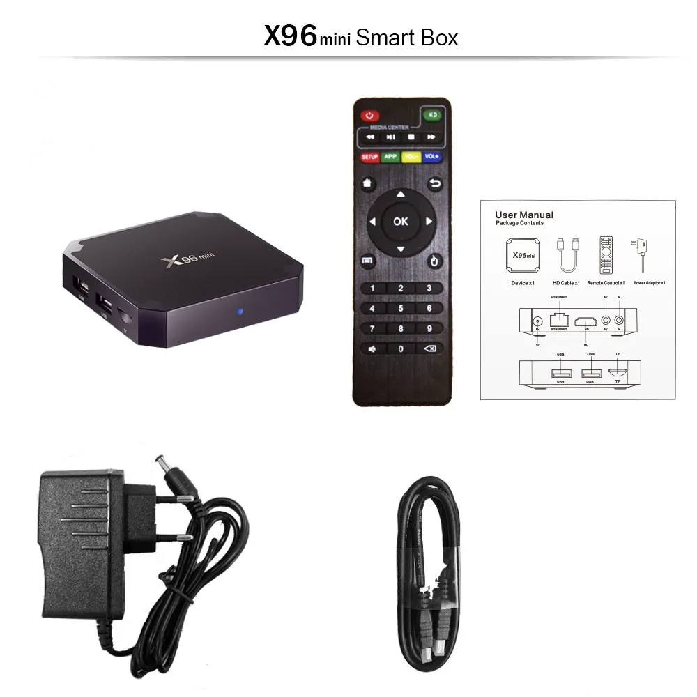 X96 MINI Android 9.0 TV BOX 1G/8G 2G/16G Amlogic S905W Quad Core Support 4K Wifi Media Player Android Smart TV Box Set top Box
X96 MINI Android 9.0 TV BOX 1G/8G 2G/16G Amlogic S905W Quad Core Support 4K Wifi Media Player Android Smart TV Box Set top Box