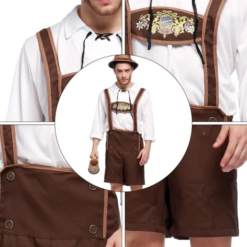 2021 New 3 Pcs/set Beer Festival Men Costume Hat Pants Suit Oktoberfest Party Halloween Stage Performance Props Cosplay Clothing
2021 New 3 Pcs/set Beer Festival Men Costume Hat Pants Suit Oktoberfest Party Halloween Stage Performance Props Cosplay Clothing