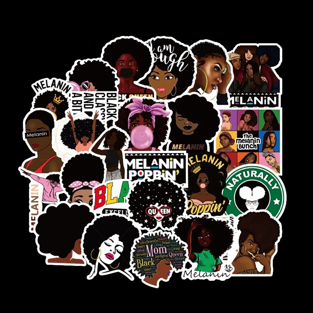 50 шт./лот вдохновляющая черная девушка меланин Poppin наклейка для DIY ноутбука телефона гитары чемодана багажа скейтборда наклейки
50 шт./лот вдохновляющая черная девушка меланин Poppin наклейка для DIY ноутбука телефона гитары чемодана багажа скейтборда наклейки