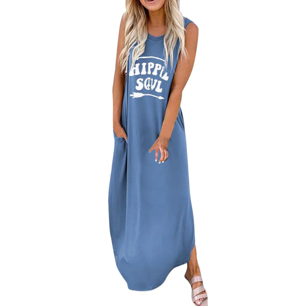 Long Loose Vest Dress Fashion Women O-neck Sleeveless Letter Printed Casual Daliy Boho Long Maxi Dress
Long Loose Vest Dress Fashion Women O-neck Sleeveless Letter Printed Casual Daliy Boho Long Maxi Dress