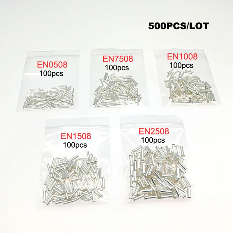 500Pcs Tube Bare Cord End Crimp Terminals Naked Electrical Wire Cable Connector EN0508~2508 Copper Ferrules 22-14AWG 0.5-2.5mm2
500Pcs Tube Bare Cord End Crimp Terminals Naked Electrical Wire Cable Connector EN0508~2508 Copper Ferrules 22-14AWG 0.5-2.5mm2