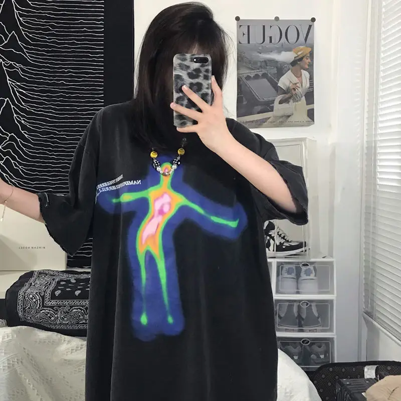 Hip Hop Harajuku Streetwear Oversize T Shirt Anime Women Printed T-Shirt 2021 Women Spring Summer Short Sleeve Tshirt Loose
Hip Hop Harajuku Streetwear Oversize T Shirt Anime Women Printed T-Shirt 2021 Women Spring Summer Short Sleeve Tshirt Loose