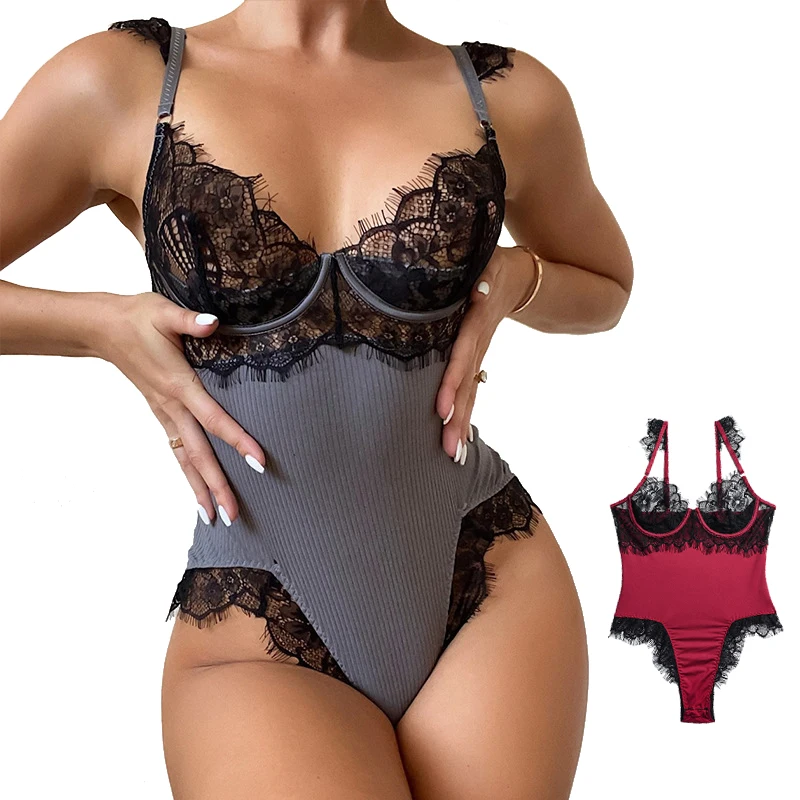 Fashion Sexy Lingerie Lace Eyelashes Bodysuit Teddy Underwire Bra Corset Women See Through Underwear Jumpsuit Bodys Para Mujer
Fashion Sexy Lingerie Lace Eyelashes Bodysuit Teddy Underwire Bra Corset Women See Through Underwear Jumpsuit Bodys Para Mujer