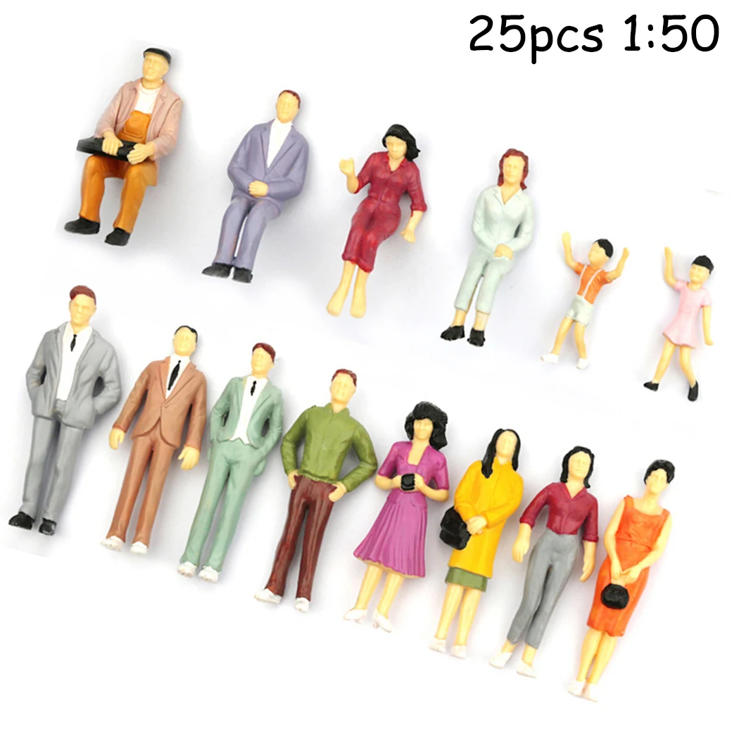 25Pcs Mixed Painted Model Railway Park Street Passenger People Figures 1:50 Figures People 25*Model People Figures
25Pcs Mixed Painted Model Railway Park Street Passenger People Figures 1:50 Figures People 25*Model People Figures