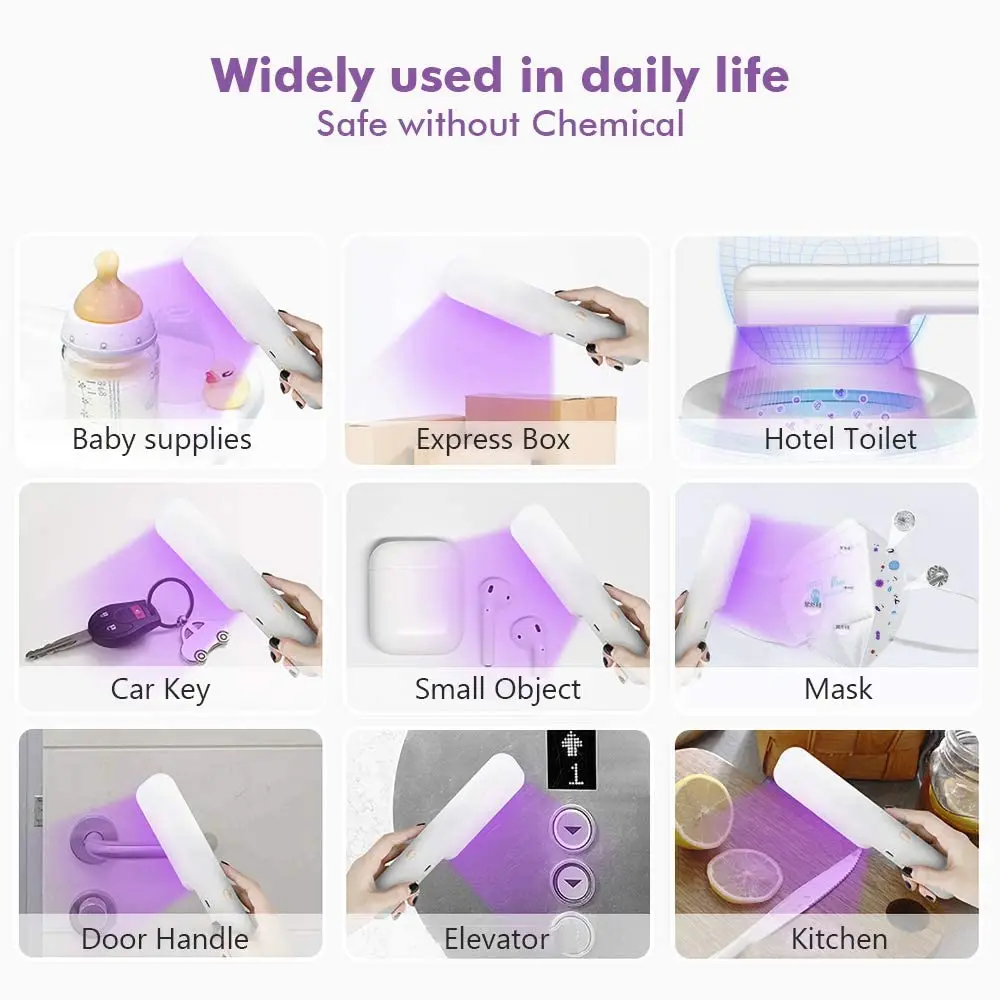 Portable UV Light Sanitizer Wand Ultraviolet Disinfection Lamp USB Charging LED Sterilizer Light Sterilamp For Home Travel
Portable UV Light Sanitizer Wand Ultraviolet Disinfection Lamp USB Charging LED Sterilizer Light Sterilamp For Home Travel