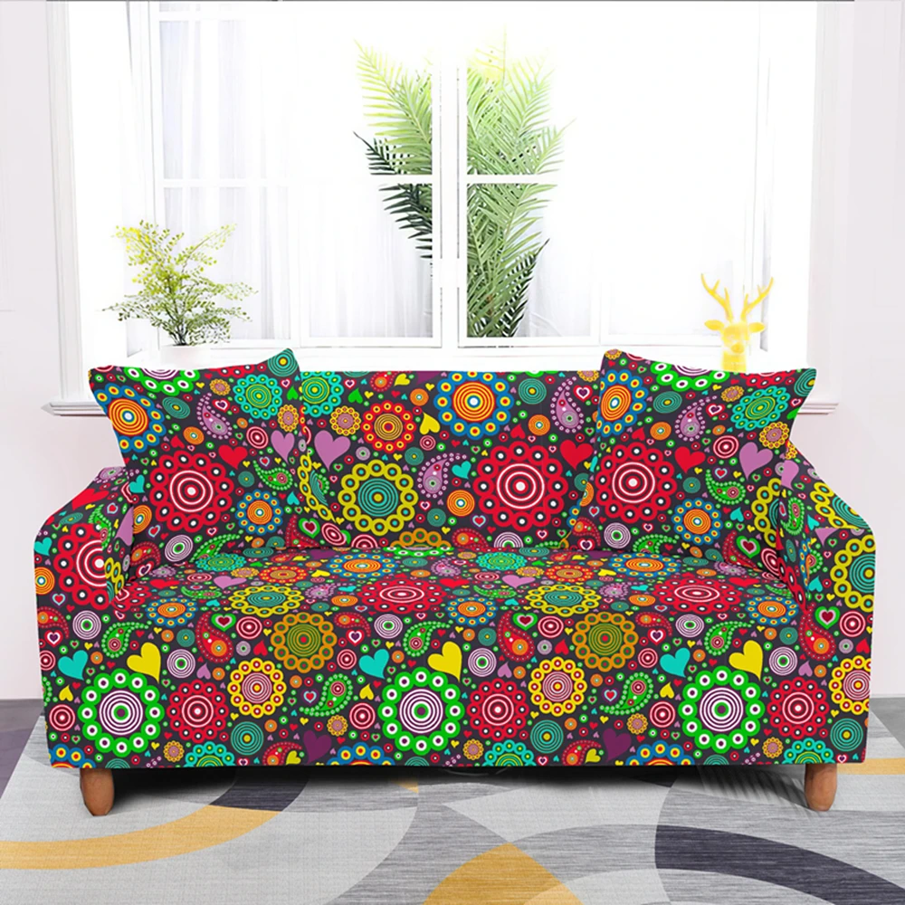 

Vintage Flowers Stretch All-inclusive Slipcover Elastic Sofa Cover Removable Couch Covers 1/2/3/4 Seat Pillowcase Available