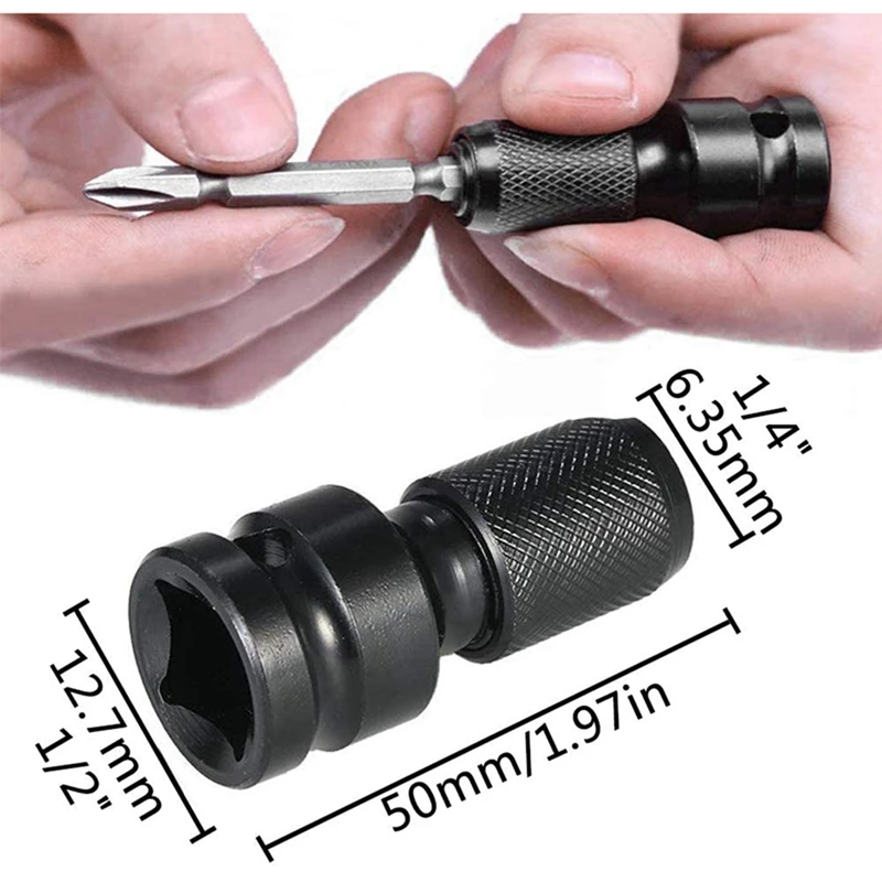 4 Pcs Impact Adaptor 1/2 Square Drive to 1/4 Hex Shank Socket Adapter with Adjustable Hook Wrench C Spanner Tool
4 Pcs Impact Adaptor 1/2 Square Drive to 1/4 Hex Shank Socket Adapter with Adjustable Hook Wrench C Spanner Tool