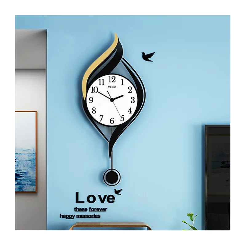 Wall Clock Mechanism with Pendulum Nordic Living Room Stylish Modern Minimalist Personality Mute Reloj Pared Decorativo
Wall Clock Mechanism with Pendulum Nordic Living Room Stylish Modern Minimalist Personality Mute Reloj Pared Decorativo
