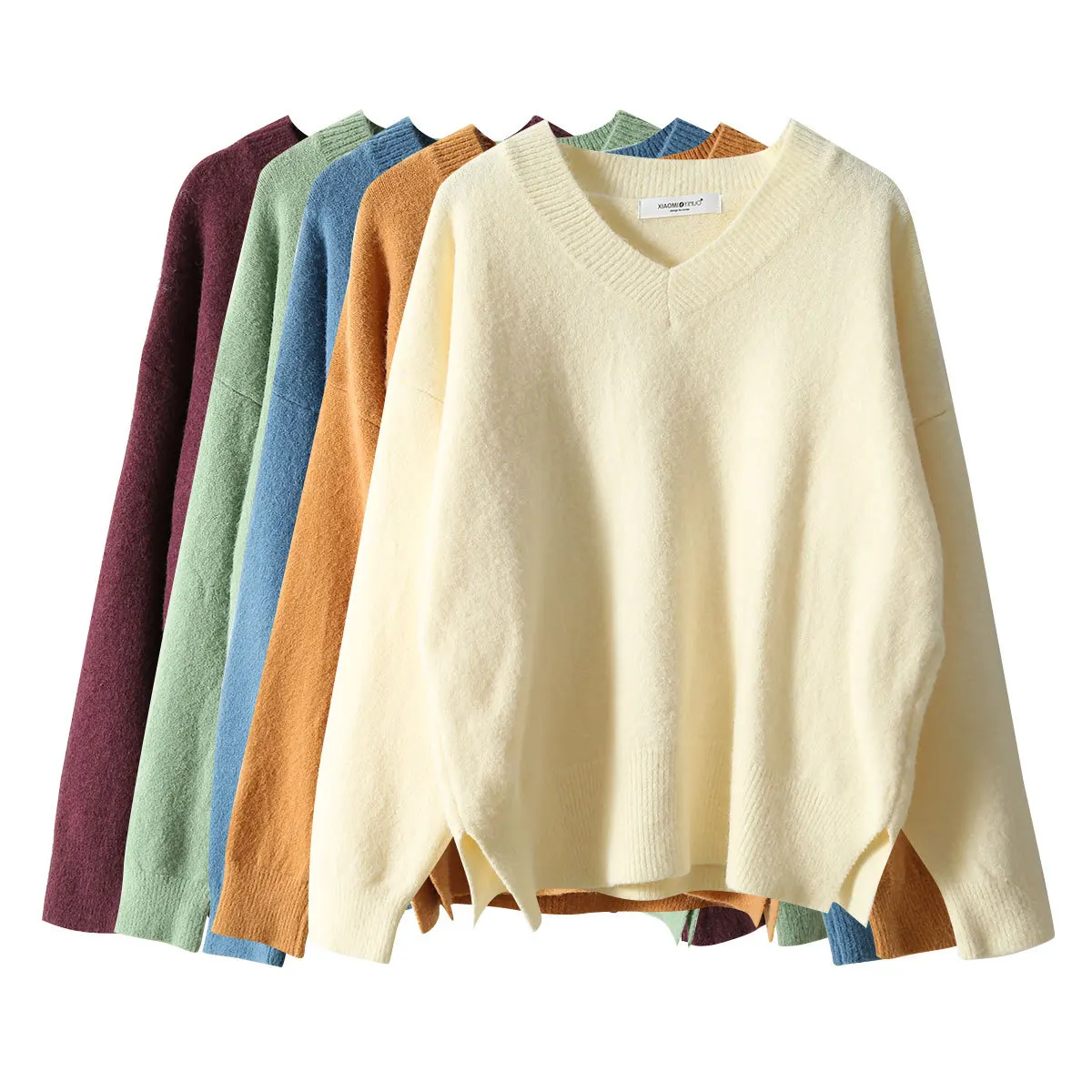 2020 Autumn Winter Casual V-Neck pullover Solid-Color knitted Sweater for Women
2020 Autumn Winter Casual V-Neck pullover Solid-Color knitted Sweater for Women