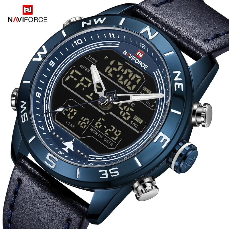 

Mens Watches NAVIFORCE Luxury Brand Fashion Sports WristWatch Men Quartz Analog Digital Chronograph Clock Male Relogio Masculino