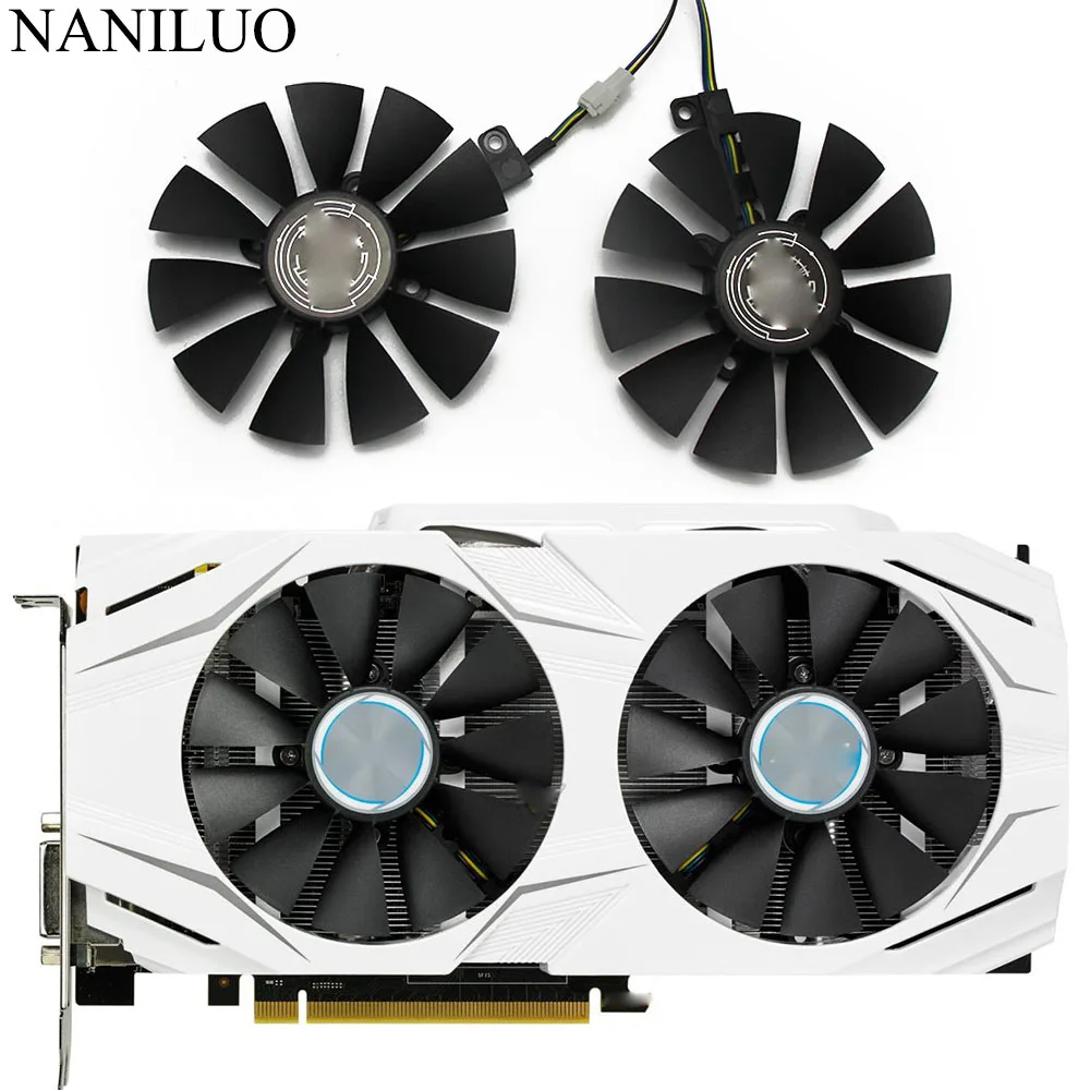 Вентилятор охлаждения 87 мм для видеокарты ASUS GTX 1060 1070 RX 480 T129215SU PLD09210S12HH 28 мм|Кулеры