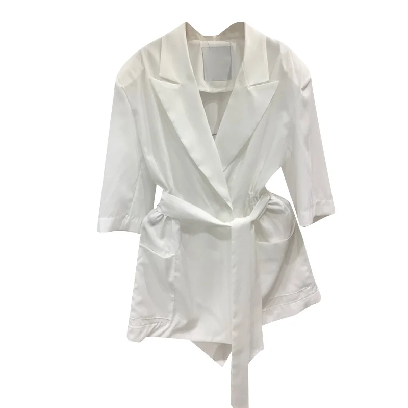 2021 Summer Solid Short Sleeve Women Blazer Simple Lace Up Traje Mujer Korean Fashion New Pockets Design Jacket for Women
2021 Summer Solid Short Sleeve Women Blazer Simple Lace Up Traje Mujer Korean Fashion New Pockets Design Jacket for Women