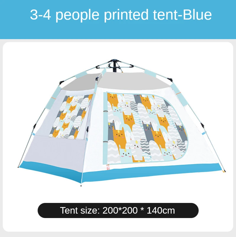 Outdoor Children Gift Printed Cat Family Portable Camping Picnic Tent Beach Folding Tent 3-4 People Wigwam Play House
Outdoor Children Gift Printed Cat Family Portable Camping Picnic Tent Beach Folding Tent 3-4 People Wigwam Play House