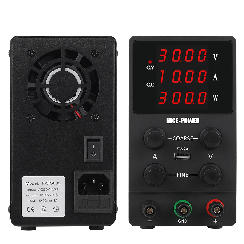 Nice-power Adjustable DC power supply 30V 10A LED Digital Lab Bench Power Source Stabilized Power Supply Voltage Regulator DIY
Nice-power Adjustable DC power supply 30V 10A LED Digital Lab Bench Power Source Stabilized Power Supply Voltage Regulator DIY