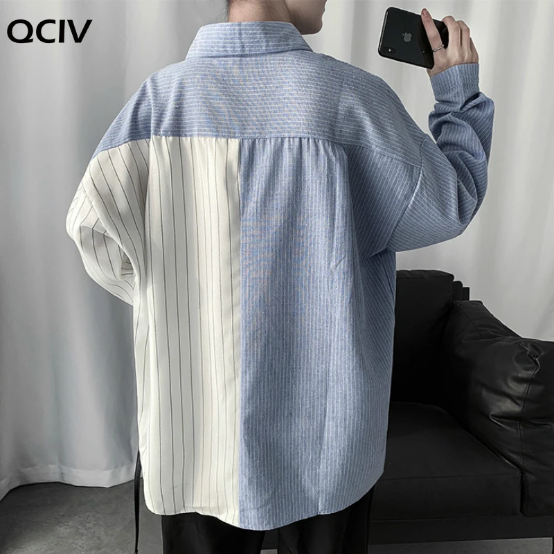 Men Shirts Patchwork Striped Long Sleeve Leisure Turn-down Collar Mens Loose Large Size Ins Chic Trendy Streetwear Teens
Men Shirts Patchwork Striped Long Sleeve Leisure Turn-down Collar Mens Loose Large Size Ins Chic Trendy Streetwear Teens