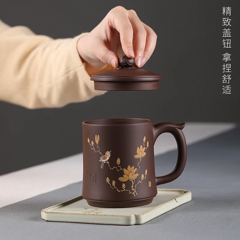 H pot spring yixing purple sand cup of pure manual purple cover cup home office type bodhi cup tea cup men and women
H pot spring yixing purple sand cup of pure manual purple cover cup home office type bodhi cup tea cup men and women
