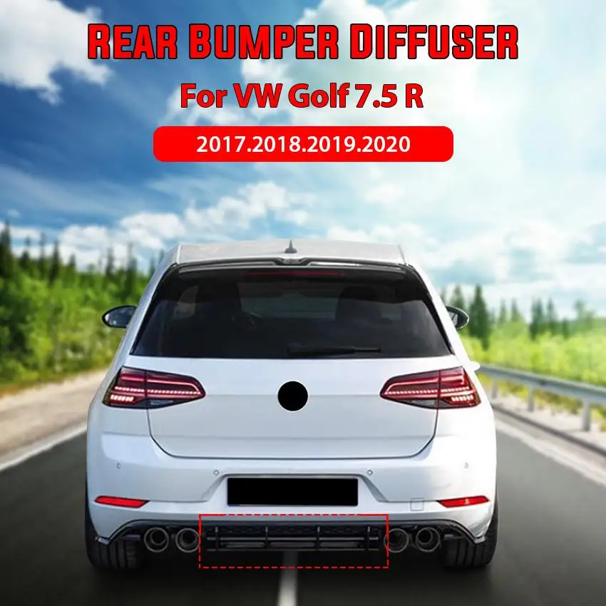 Car Rear Bumper Diffuser Lip Spoiler Splitter & Rear Side Splitters Fins Trim For VW For Volkswagen For Golf MK7 MK7.5 GTI / R
Car Rear Bumper Diffuser Lip Spoiler Splitter & Rear Side Splitters Fins Trim For VW For Volkswagen For Golf MK7 MK7.5 GTI / R