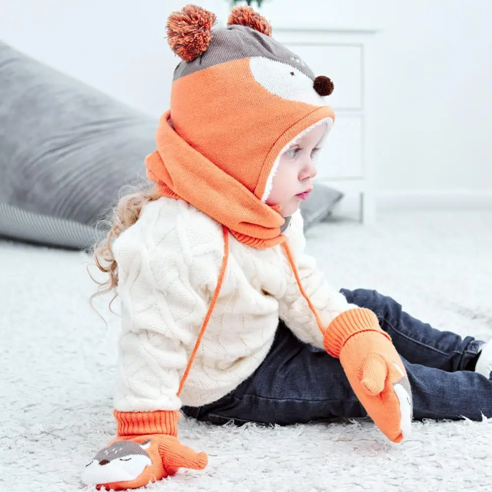 1 Set Beanie Hat Drawstring 2 Colors Keep Warmth Cartoon Printed Baby Scarf Mitten Cap Kit Children Hat for Home
1 Set Beanie Hat Drawstring 2 Colors Keep Warmth Cartoon Printed Baby Scarf Mitten Cap Kit Children Hat for Home