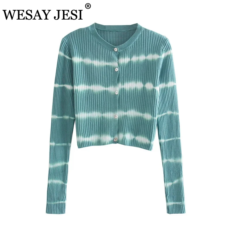 WESAY JESI Women Clothing Fashion Tie-dye Short Knit Sweater TRAF ZA Long-sleeved Cardigan Chic Top 2021 With Knitted Suspenders
WESAY JESI Women Clothing Fashion Tie-dye Short Knit Sweater TRAF ZA Long-sleeved Cardigan Chic Top 2021 With Knitted Suspenders