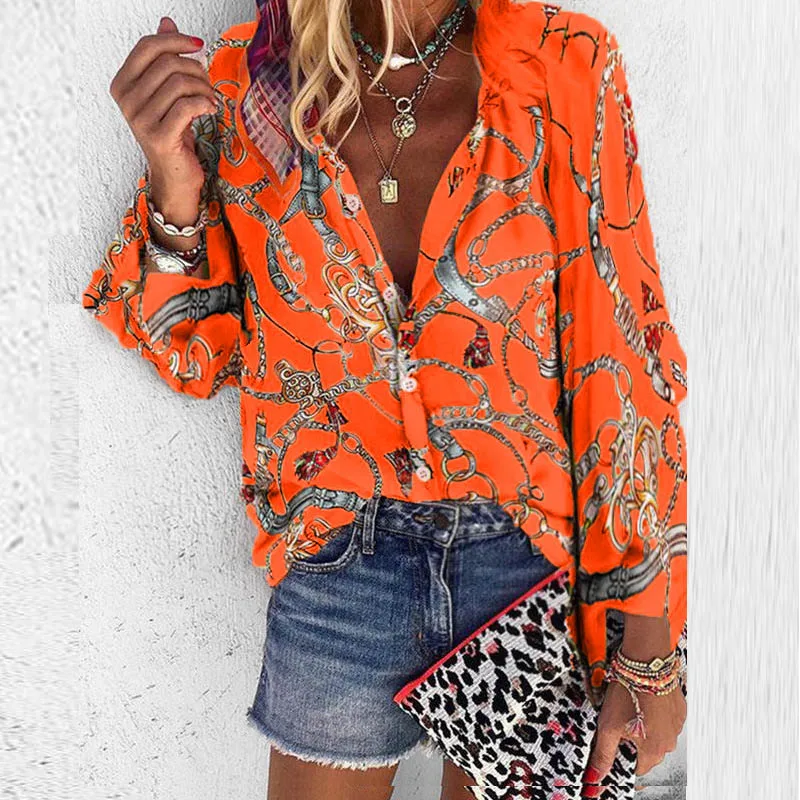 Lipswag 5XL Sexy Print V-Neck Button Blouses Women 2019 Summer Loose Streetwear Top Autumn Elegant Plus Size Tops Blouse Female
Lipswag 5XL Sexy Print V-Neck Button Blouses Women 2019 Summer Loose Streetwear Top Autumn Elegant Plus Size Tops Blouse Female