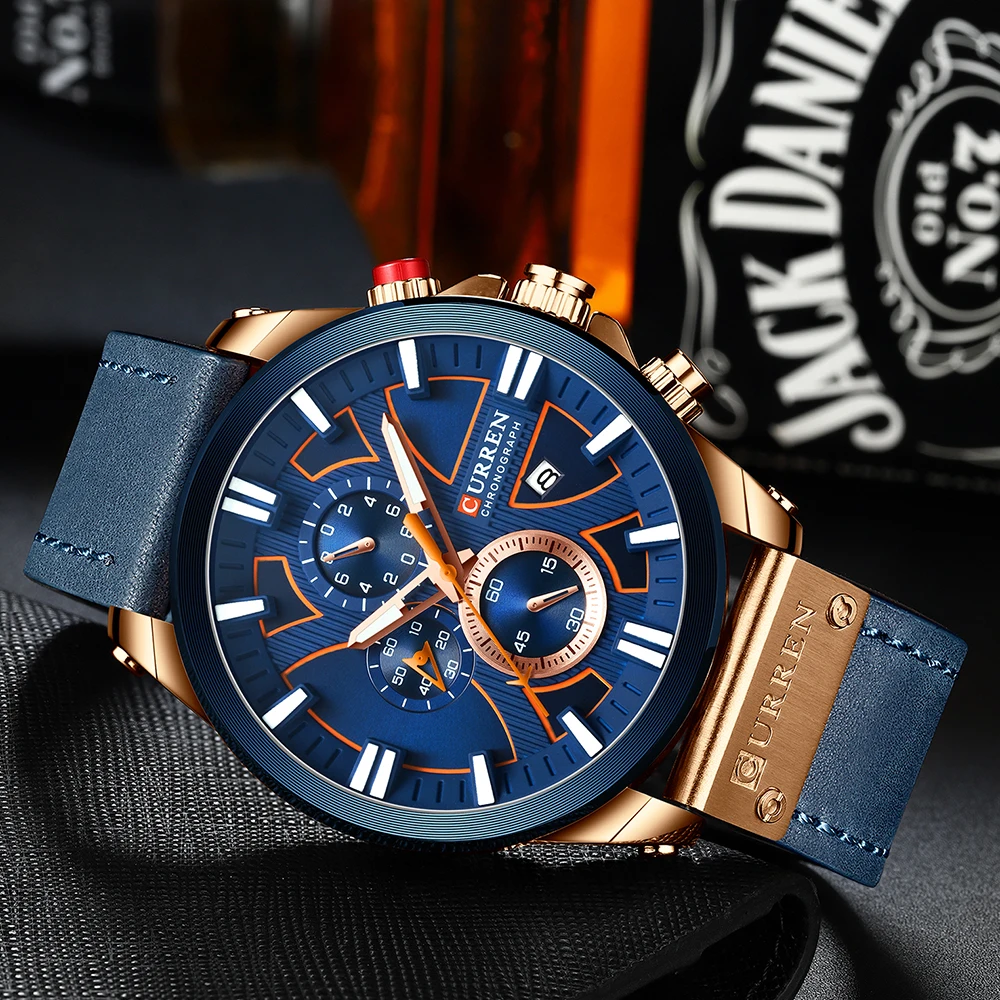 CURREN Men Watches Fashion Quartz Watches Men's Casual Leather Waterproof Chronograph Men Sport Quartz Clock Relogio Masculino
CURREN Men Watches Fashion Quartz Watches Men's Casual Leather Waterproof Chronograph Men Sport Quartz Clock Relogio Masculino