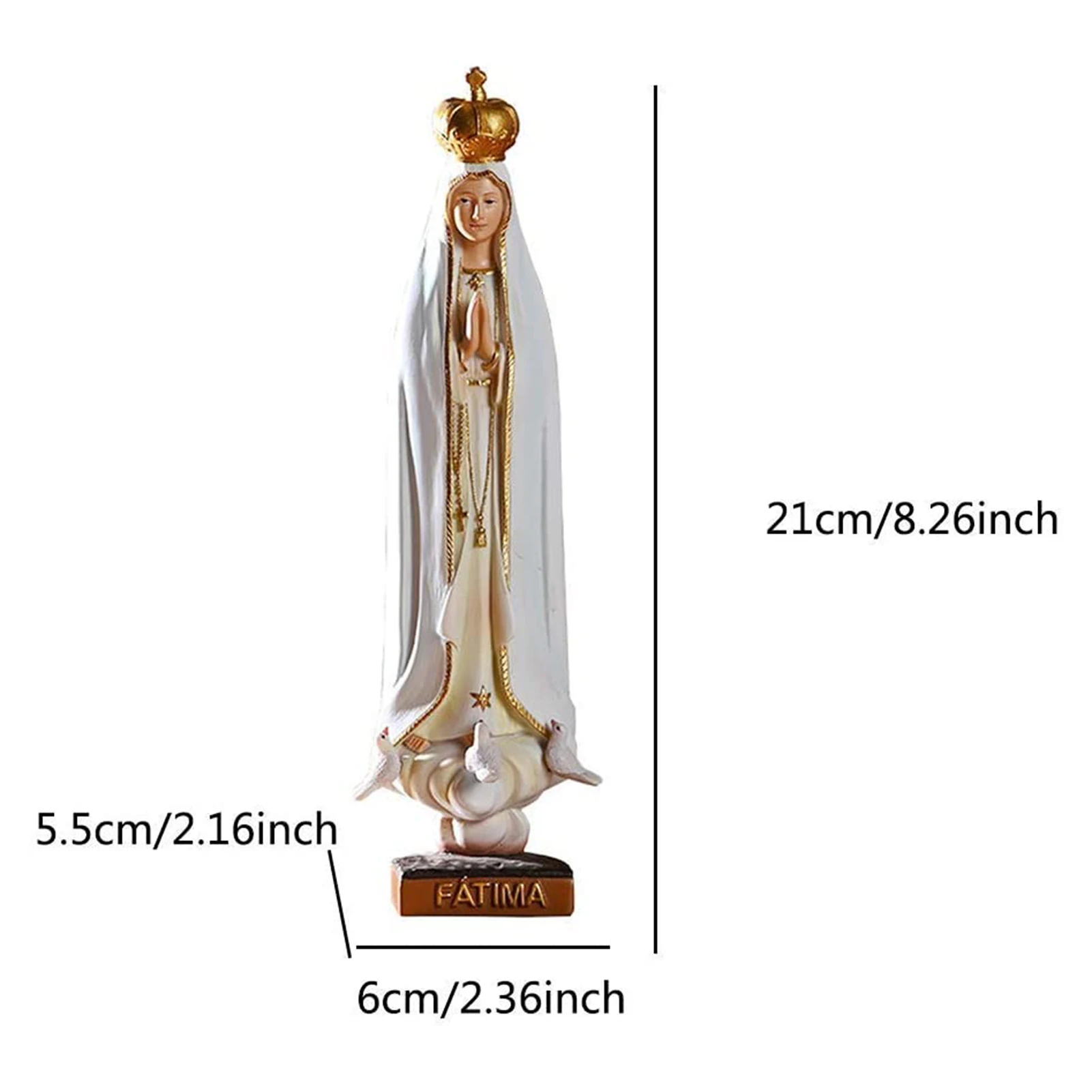 

Catholic Statue Our Lady Of Fatima Statue Virgin Mary Figure For Home Tabletop Catholic Decor Statue Resin Figurine