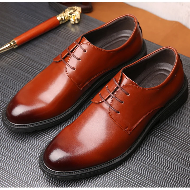Misalwa Autumn Leather Men's Black Design Formal Shoes Business Derbies Shoes Casual Breathable Wedding Suit for Dress 37-48
Misalwa Autumn Leather Men's Black Design Formal Shoes Business Derbies Shoes Casual Breathable Wedding Suit for Dress 37-48