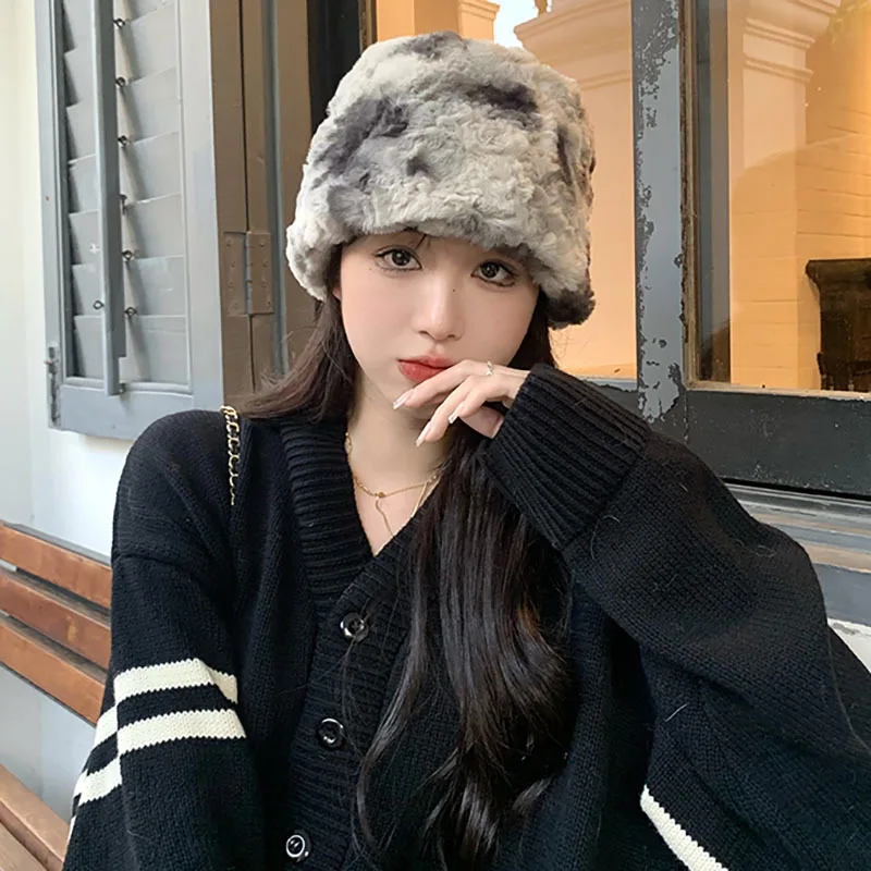 Панама из искусственного меха женская, модная теплая мягкая пушистая шапка рыбака, уличная камуфляжная, Осень-зима 
Панама из искусственного меха женская, модная теплая мягкая пушистая шапка рыбака, уличная камуфляжная, Осень-зима