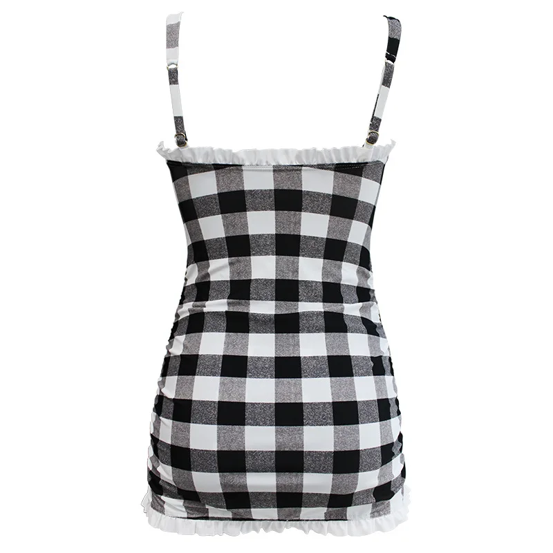 JLI MAY Plaid Ruffle Swimwear One Piece Color Collision Bikini Conservative Wire Free High Waist Swimsuit Plus Size Beachwear
JLI MAY Plaid Ruffle Swimwear One Piece Color Collision Bikini Conservative Wire Free High Waist Swimsuit Plus Size Beachwear