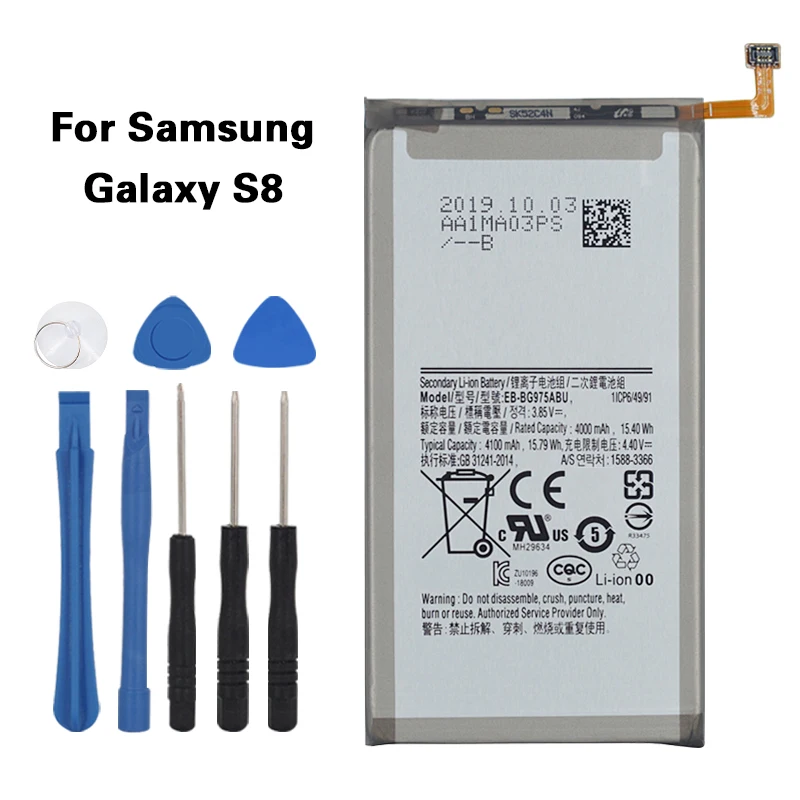 Оригинальная EB BG950ABE BG950ABA аккумулятор 3000 мАч для Samsung Galaxy S8 SM G9508 G950T G950U/V/F/S G950A G9500 G950