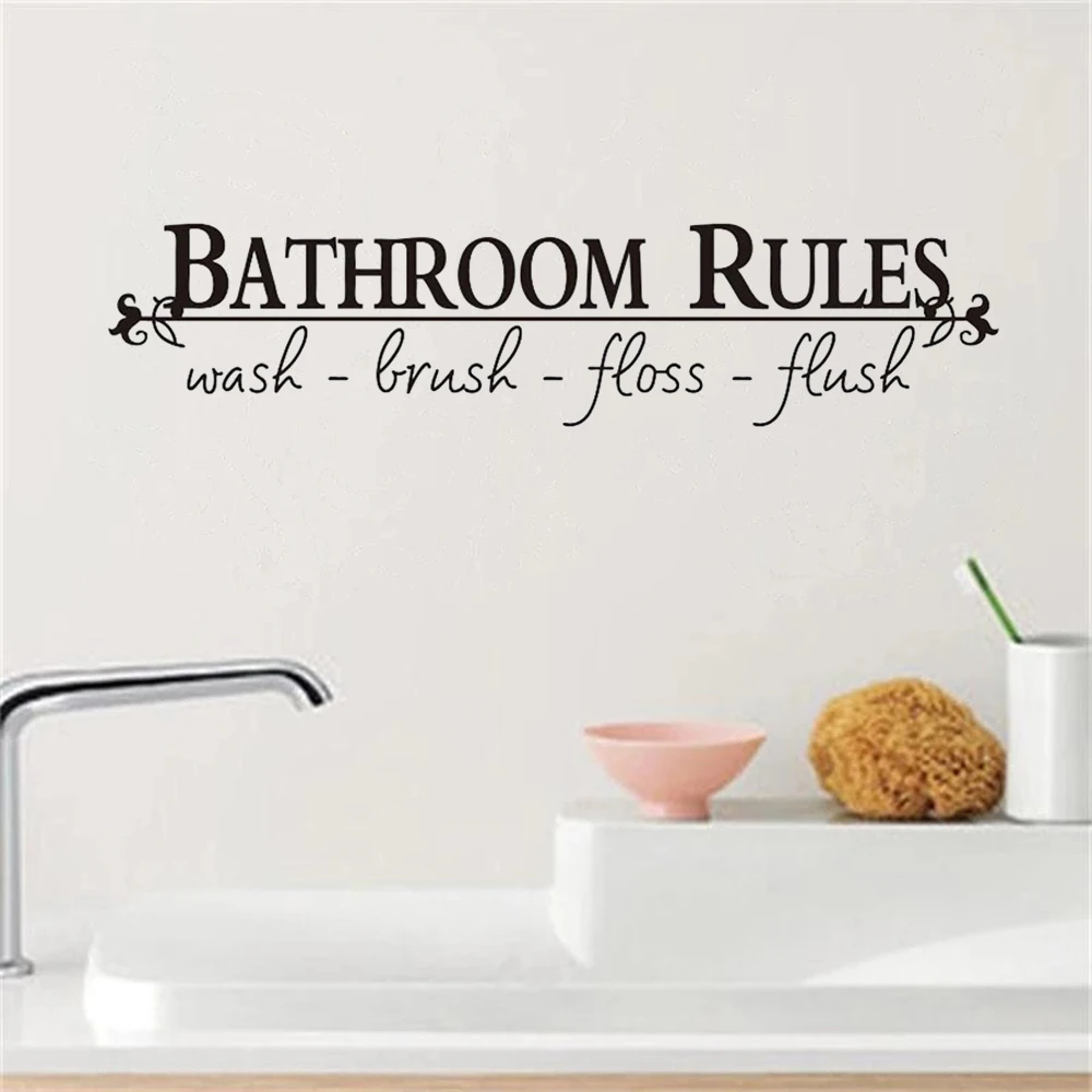 Bathroom Rules Door Sign Quotes Wall Stickers Lettering Words Poster Vinyl Bathroom Toilet Washroom Home Decor Decals HJ0487
Bathroom Rules Door Sign Quotes Wall Stickers Lettering Words Poster Vinyl Bathroom Toilet Washroom Home Decor Decals HJ0487