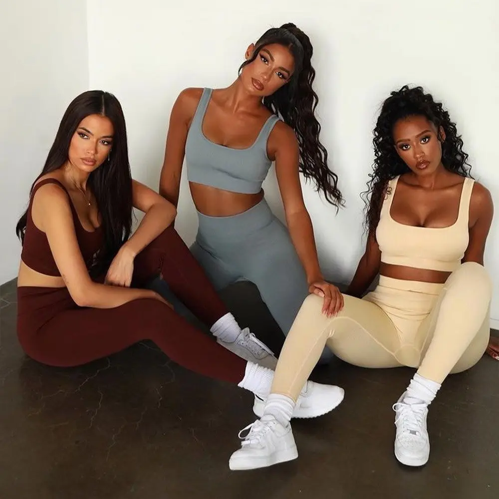 2021 New European And American Seamless Knitted Sexy Sports Vest Trousers Yoga Suit Fitness Set
2021 New European And American Seamless Knitted Sexy Sports Vest Trousers Yoga Suit Fitness Set