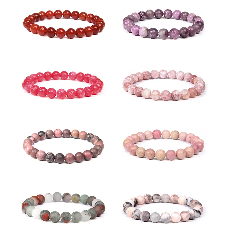 Natural Chakra Bracelets For Women Polished Stone 8mm Beads Bracelet Femme Jewelry Rhodochrosite Elastic Bangle For Friendship
Natural Chakra Bracelets For Women Polished Stone 8mm Beads Bracelet Femme Jewelry Rhodochrosite Elastic Bangle For Friendship