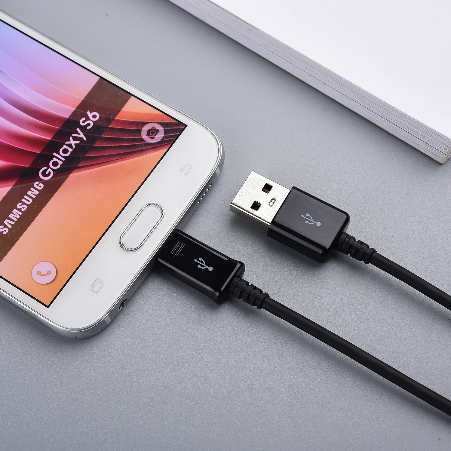 Кабель Micro USB Samsung оригинал быстрая зарядка 2А провод для передачи данных 100/150/200 см
