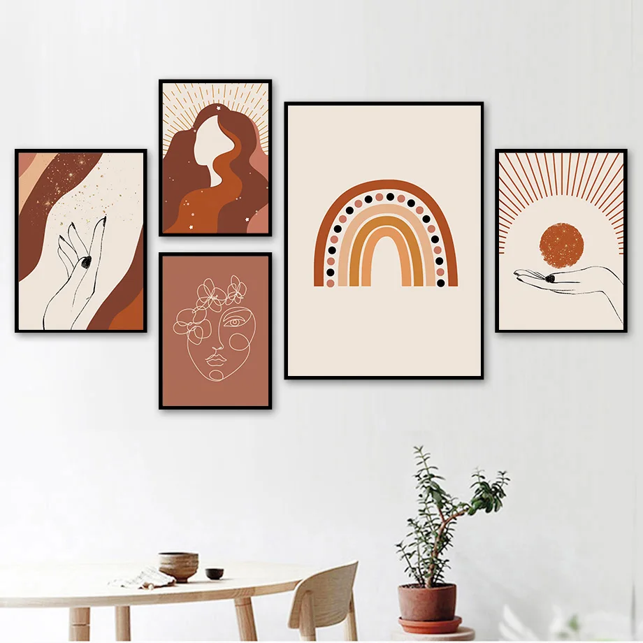 Abstract Lines Woman Rainbow Suns Boho Wall Art Canvas Painting Nordic Posters And Prints Wall Pictures For Living Room Decor
Abstract Lines Woman Rainbow Suns Boho Wall Art Canvas Painting Nordic Posters And Prints Wall Pictures For Living Room Decor