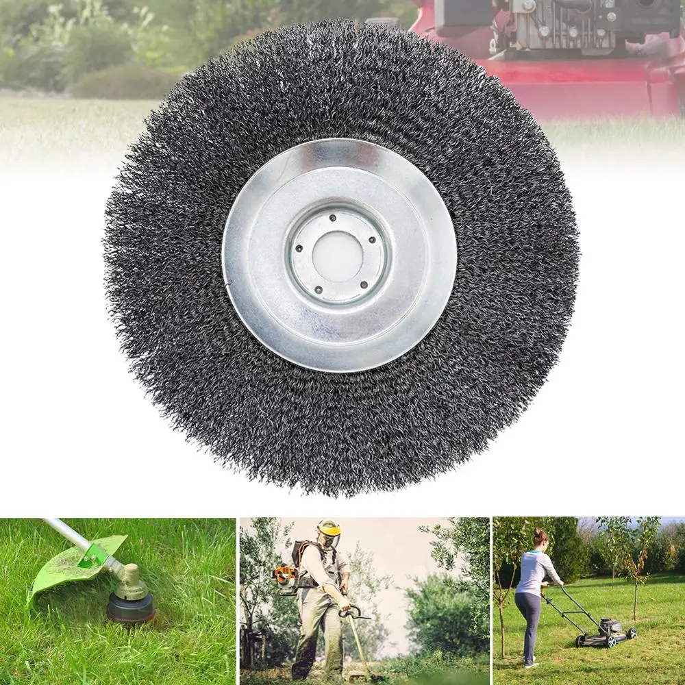 

6/8 Inch Lawn Mower Grass Trimmer Head Steel Wire Trimming Head Rusting Brush Cutter Mower Wire Weeding Head for Lawn Mower