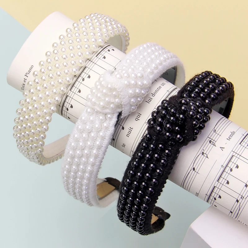 Korean Pearl Headband for Women Simple White Black Knotted Hair Loop Women Hairband Fashion Headwear Girls Hair Accessories
Korean Pearl Headband for Women Simple White Black Knotted Hair Loop Women Hairband Fashion Headwear Girls Hair Accessories