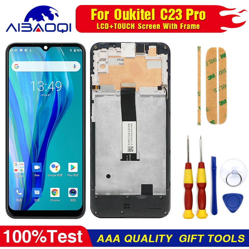 6,53 дюймовый сенсорный экран для Oukitel C23 Pro + 720*1600 ЖК-дисплей в сборе + сменная рамка для телефона Android 10,0
6,53 дюймовый сенсорный экран для Oukitel C23 Pro + 720*1600 ЖК-дисплей в сборе + сменная рамка для телефона Android 10,0