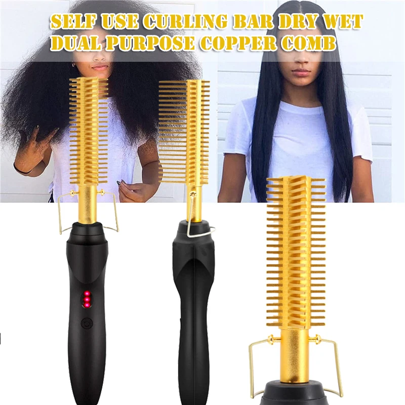 2021 Electric Curling Comb Curl Straighten Hair Wet And Dry Copper Comb Multifunctional Electric Straightening Comb SSwell
2021 Electric Curling Comb Curl Straighten Hair Wet And Dry Copper Comb Multifunctional Electric Straightening Comb SSwell